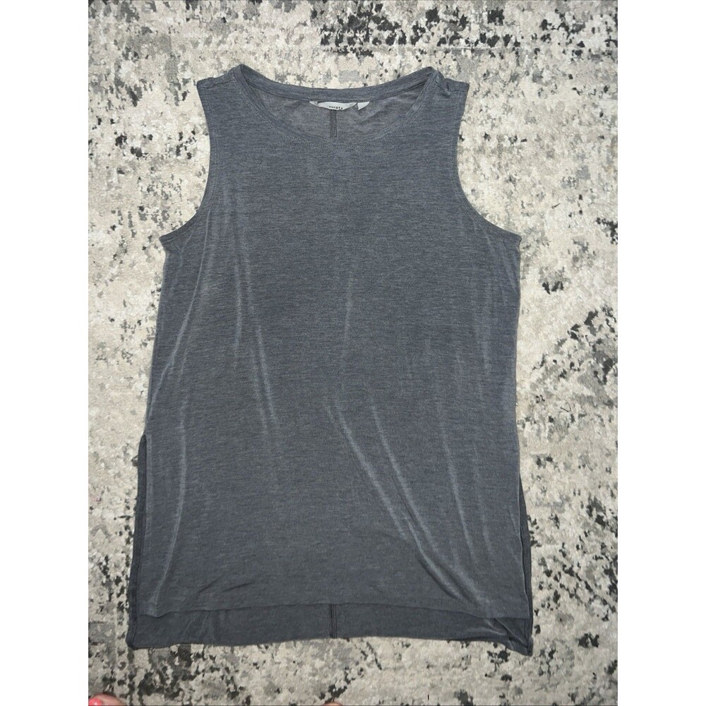 Athleta Womens Gray  Tencel Blend High Low Side Slit Athletic Tank Top Size S